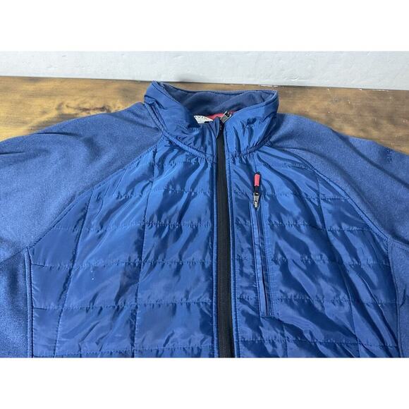 Orvis Jacket Mens 2XL Blue Full Zip Quilted Mixed Media - Picture 2 of 12